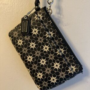 Coach Signature Patterned Wristlet
